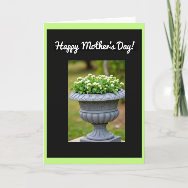 Elegant Mothers Day Planter Card (Front)