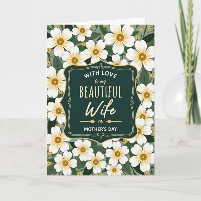 Elegant Mothers Day Plaque Card (Front)