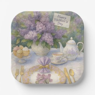 Elegant Mother's Day Purple Lilacs Flowers 