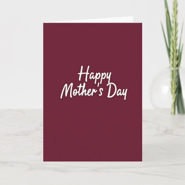 Elegant Mothers Day Script Card (Front)
