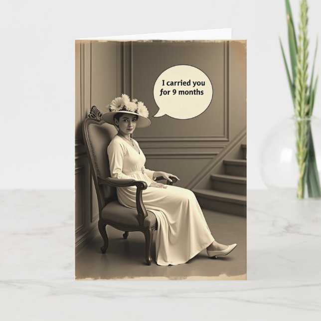 Elegant Mothers Day Sepia Card (Front)