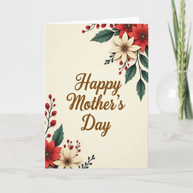 Elegant Mothers Day Tribute Card (Front)