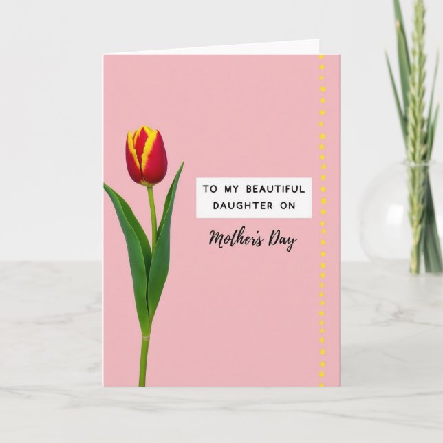 Elegant Mothers Day Tulip Card (Front)