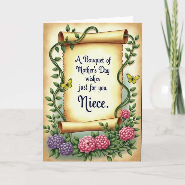 Elegant Mothers Day Vine Card (Front)
