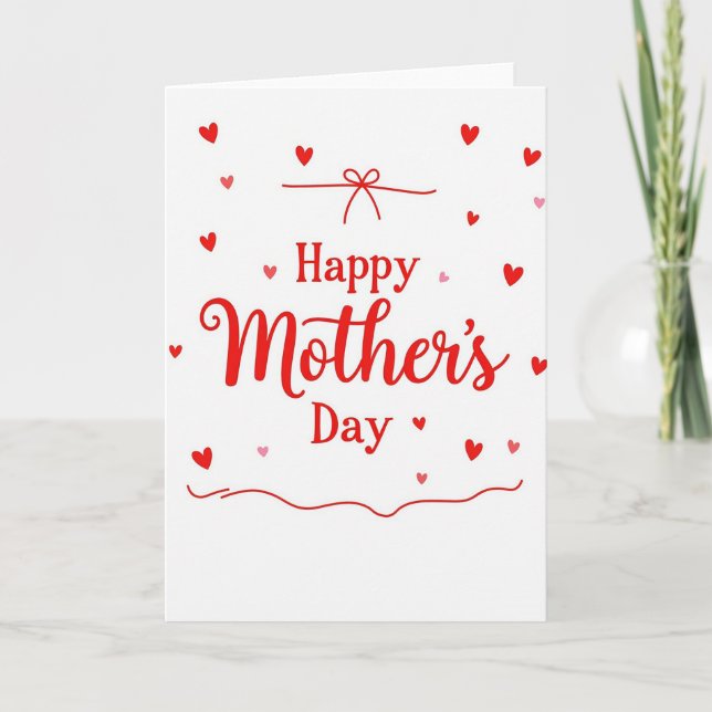 Elegant Mothers Day Wave Card (Front)