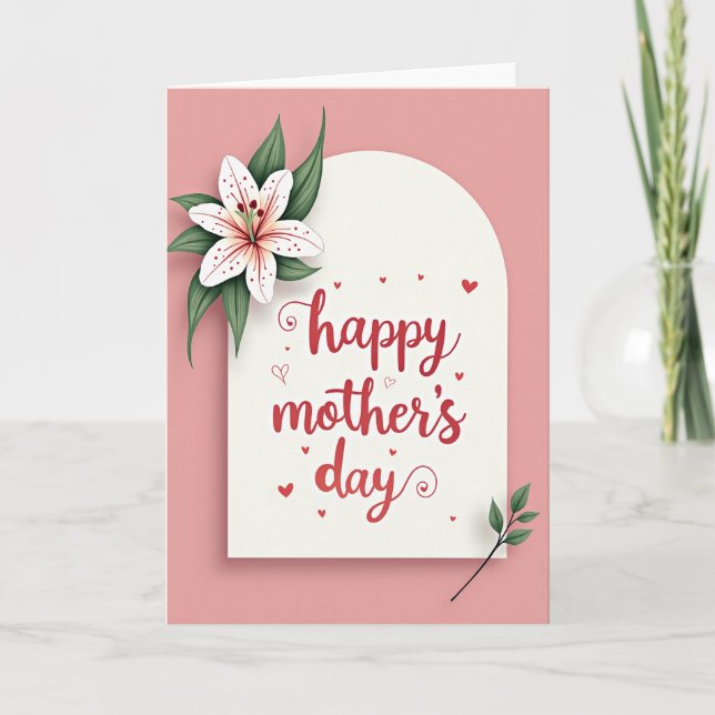 Elegant Mothers Day Wishes Card (Front)