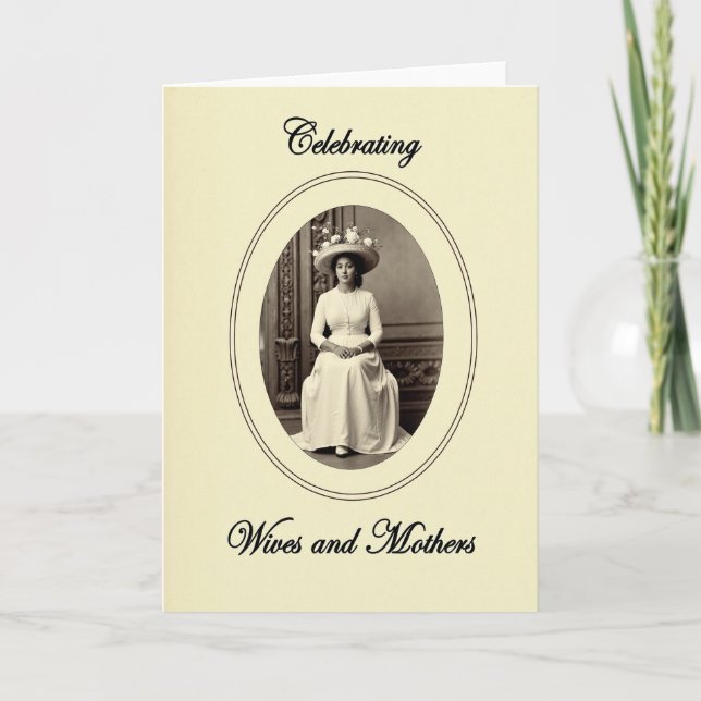 Elegant Mothers Day Woman Card (Front)