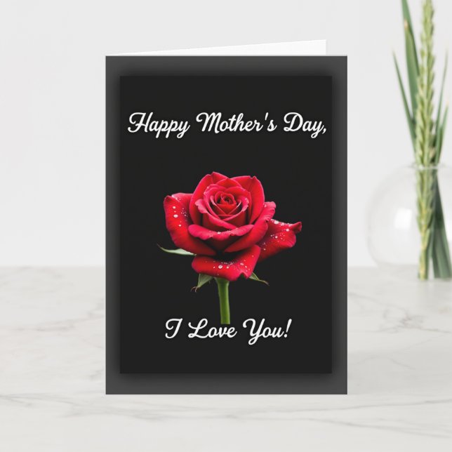 Elegant Mothers Love Bloom Card (Front)