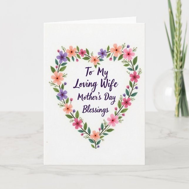 Elegant Mothers Love Design Card (Front)