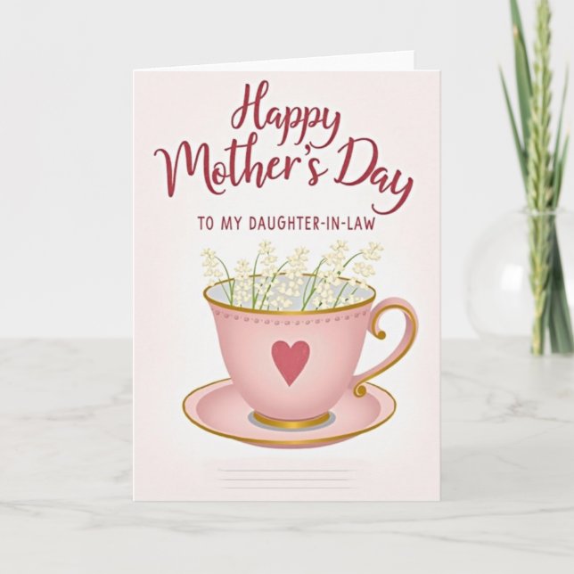 Elegant Mothers Love Script Card (Front)