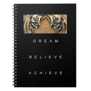 Elegant Motivational Inspirational Quote Tiger Top Notebook