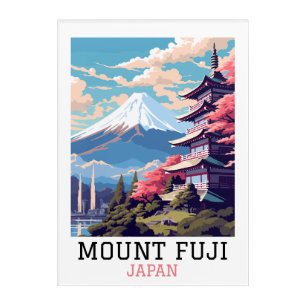 Elegant Mount Fuji Japan Travel Art