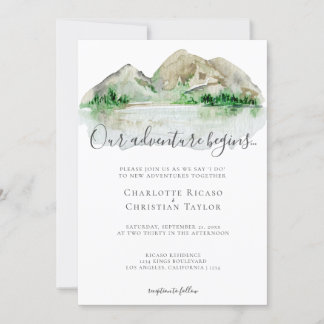 Elegant Mountain Adventure Wedding Invitation
