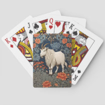Elegant Mountain Goat William Morris Inspired  Poker Cards