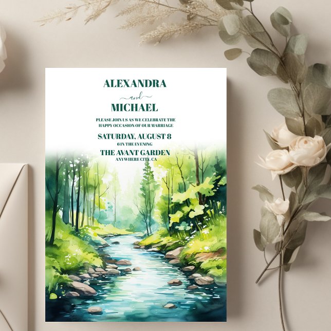 Elegant Mountain Meadow Wedding Invitation (Creator Uploaded)