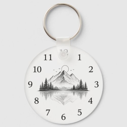 Elegant Mountain Nature Watch  Keychain