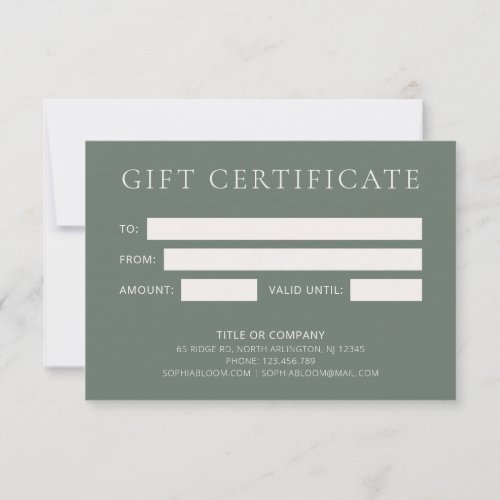 Elegant Mountain Torn Edge Certificate Gift Card