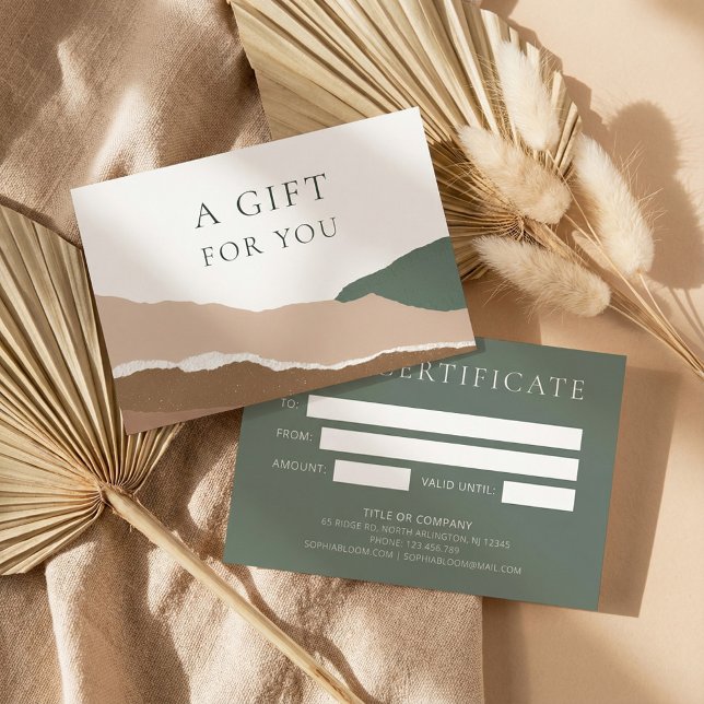 Elegant Mountain Torn Edge Certificate Gift Card (Creator Uploaded)