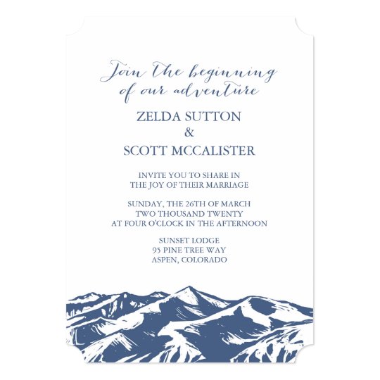 Elegant Mountain Wedding Invitations 10