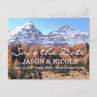 Elegant Mountain Wedding Save the Date Postcard