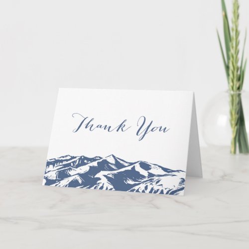 Elegant Mountain Wedding Thank You Card