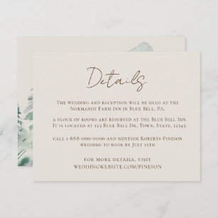 Elegant Mountains Details Wedding Enclosure Card