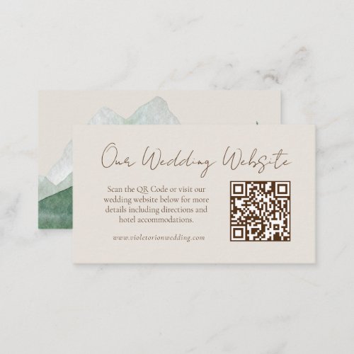 Elegant  Mountains QR Code Enclosure Card