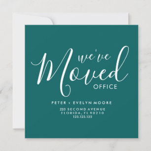 elegant moved office business announcement