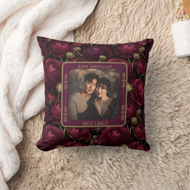 Elegant Mr And Mrs 5Th Anniversary Throw Pillow  (Blanket)
