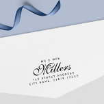 Elegant Mr and Mrs Couple Family Name Home Address Self-inking Stamp<br><div class="desc">Elegant Mr and Mrs Couple Family Name Home Address Self Inking Rubber Stamp that is easy to personalize. Now you never have to write your address again. Great for sending out letters. Personalize it by replacing the placeholder text with your names and address. For more options such as to change...</div>