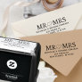 Elegant Mr and Mrs Heart Modern Return Address Self-inking Stamp