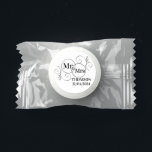 elegant mr and mrs monogram black and white  life saver® mints<br><div class="desc">elegant personalized mr and mrs monogram custom wedding candy favors</div>