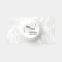 elegant mr and mrs monogram black and white 