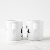 Elegant Mr. and Mrs. Newlywed Couples Cute  Coffee Mug Set (Handle)