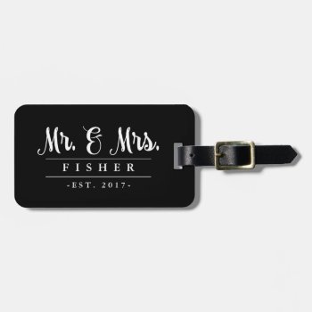 Elegant Mr. And Mrs. Photo Luggage Tag by marlenedesigner at Zazzle
