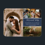 Elegant Mr and Mrs Thank You Photo Collage Magnet<br><div class="desc">Elegant wedding Mr and Mrs design wedding thank you magnets featuring three of your favorite wedding photos. Show your family and friends your appreciation for being a part of your wedding celebration with one of these beautiful keepsakes.</div>