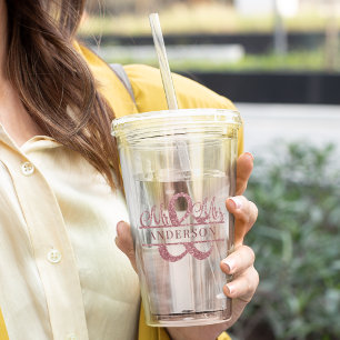 Elegant Mr & Mrs Monogram Wedding Minimalist Acrylic Tumbler