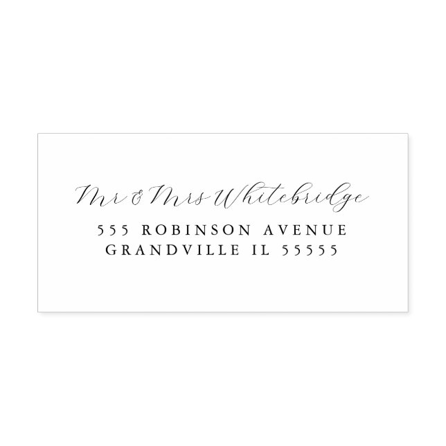  Elegant  Mr &Mrs  scripted design Self-inking Stamp (Design)