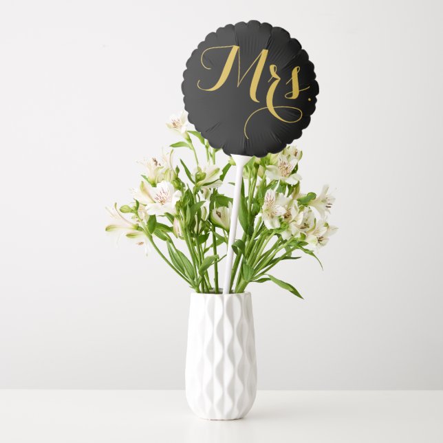Elegant Mrs Air Filled Balloon for Weddings and Pa (Vase)