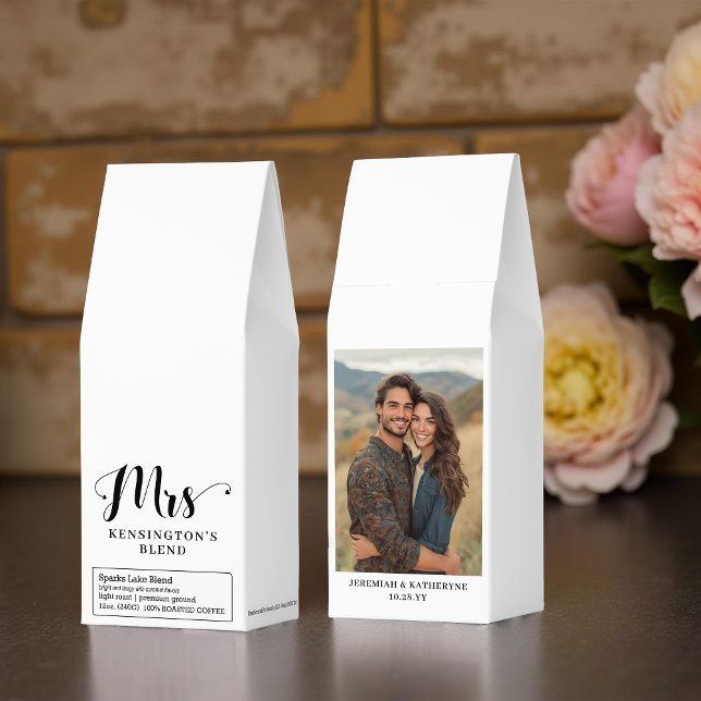 Elegant Mrs. Personalized Wedding Roasted Coffee (Elegant Mrs. Personalized Wedding Roasted Coffee Favors)