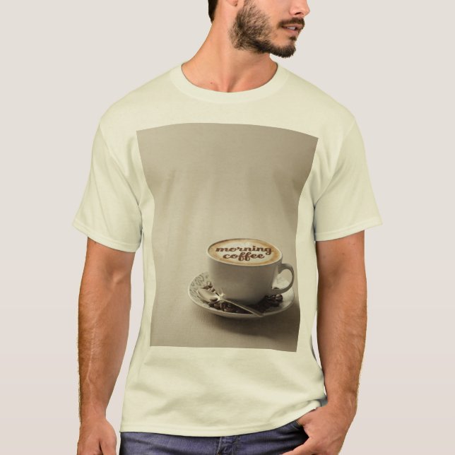 (Élégant) : Mug « Morning Coffee » Latte Art – Des T-Shirt (Front)