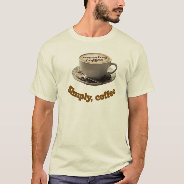 (Élégant) : Mug « Morning Coffee » Latte Art – Mor T-Shirt (Front)
