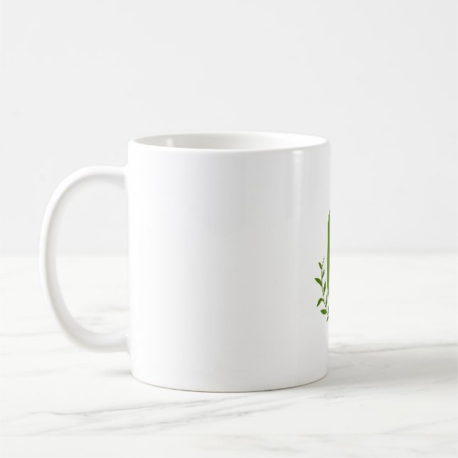 Elegant mug of matcha drink (Left)