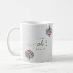 Elegant Mughal Floral Wedding Favor Coffee Mug