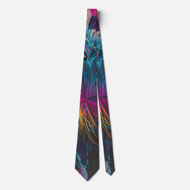 Elegant Multi-color Floral | Necktie (Front)