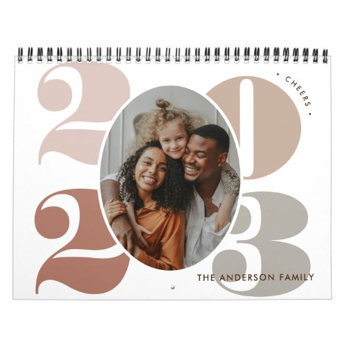 Elegant Multi Family Photo Memories Calendar