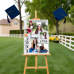 Elegant Multi Photo 2026 Graduation Announcement  Poster