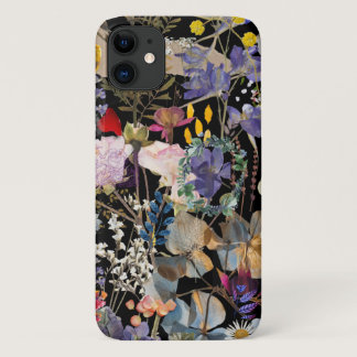 Elegant Multicolor Delicate Flower Collage iPhone 11 Case