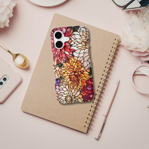 Elegant Multicolor Stained Glass Dahlia iPhone 17 Case