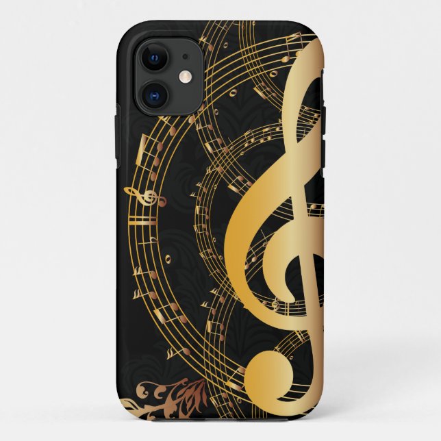 Elegant Music Note Case-Mate iPhone Case (Back)